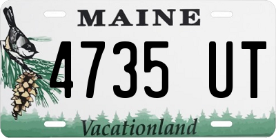 ME license plate 4735UT