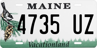 ME license plate 4735UZ