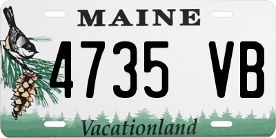 ME license plate 4735VB