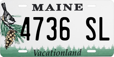 ME license plate 4736SL