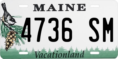 ME license plate 4736SM