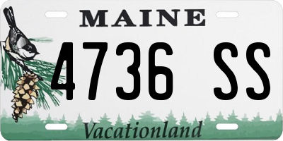 ME license plate 4736SS