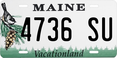 ME license plate 4736SU