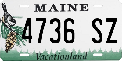 ME license plate 4736SZ