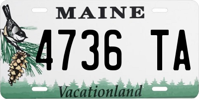 ME license plate 4736TA