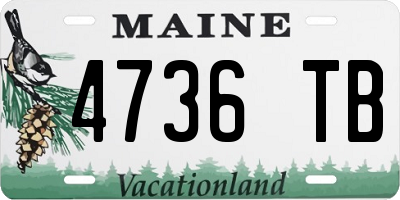 ME license plate 4736TB