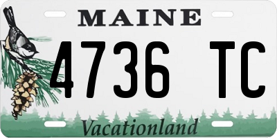ME license plate 4736TC