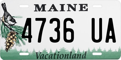 ME license plate 4736UA