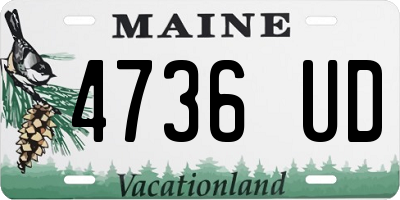 ME license plate 4736UD