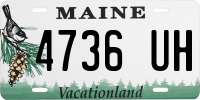 ME license plate 4736UH
