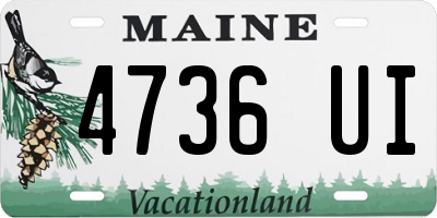 ME license plate 4736UI