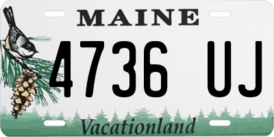 ME license plate 4736UJ