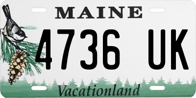 ME license plate 4736UK