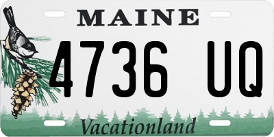 ME license plate 4736UQ