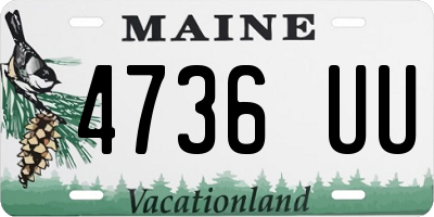 ME license plate 4736UU