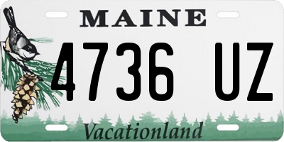ME license plate 4736UZ
