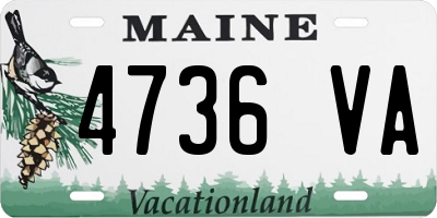 ME license plate 4736VA