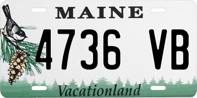 ME license plate 4736VB