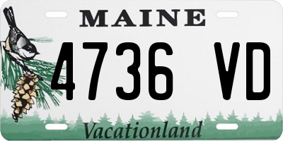 ME license plate 4736VD