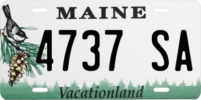 ME license plate 4737SA