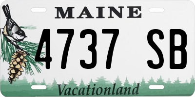 ME license plate 4737SB