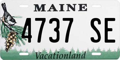ME license plate 4737SE