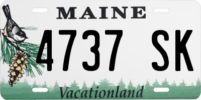 ME license plate 4737SK