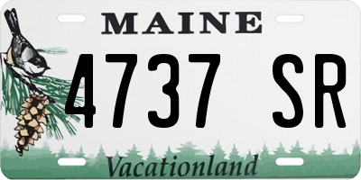 ME license plate 4737SR