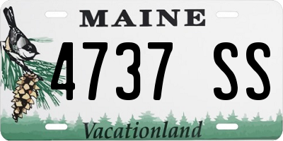 ME license plate 4737SS