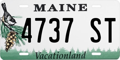 ME license plate 4737ST
