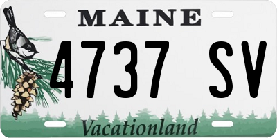 ME license plate 4737SV