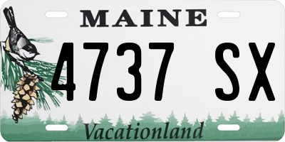 ME license plate 4737SX