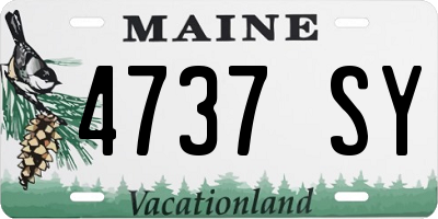 ME license plate 4737SY