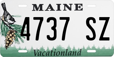 ME license plate 4737SZ