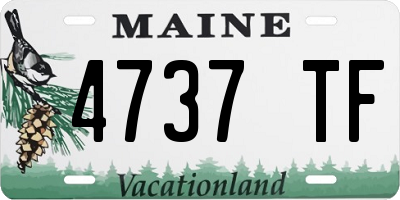 ME license plate 4737TF