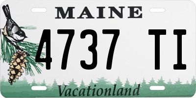 ME license plate 4737TI