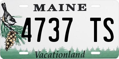 ME license plate 4737TS