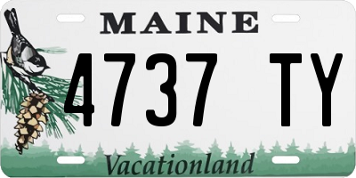 ME license plate 4737TY