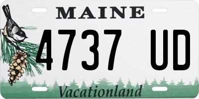 ME license plate 4737UD