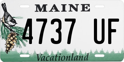 ME license plate 4737UF