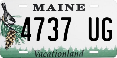 ME license plate 4737UG