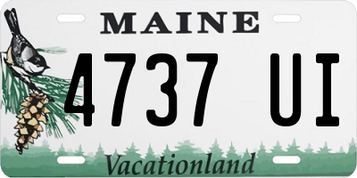 ME license plate 4737UI
