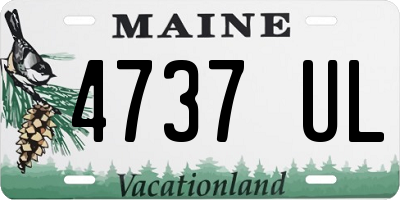 ME license plate 4737UL