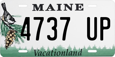 ME license plate 4737UP