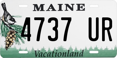 ME license plate 4737UR