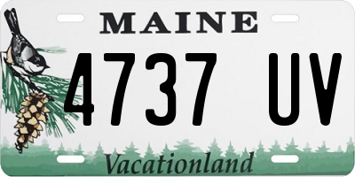 ME license plate 4737UV