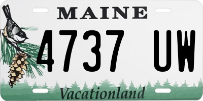 ME license plate 4737UW