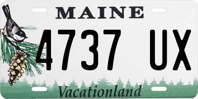 ME license plate 4737UX