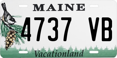 ME license plate 4737VB