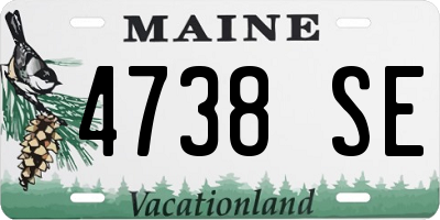 ME license plate 4738SE